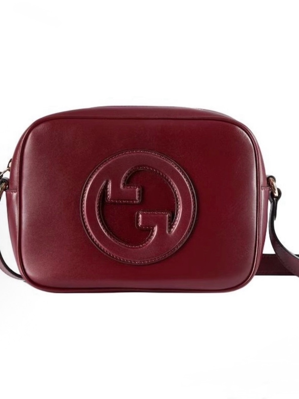 GUCCI Blondie Small shoulder bag in Rosso Ancora red leather